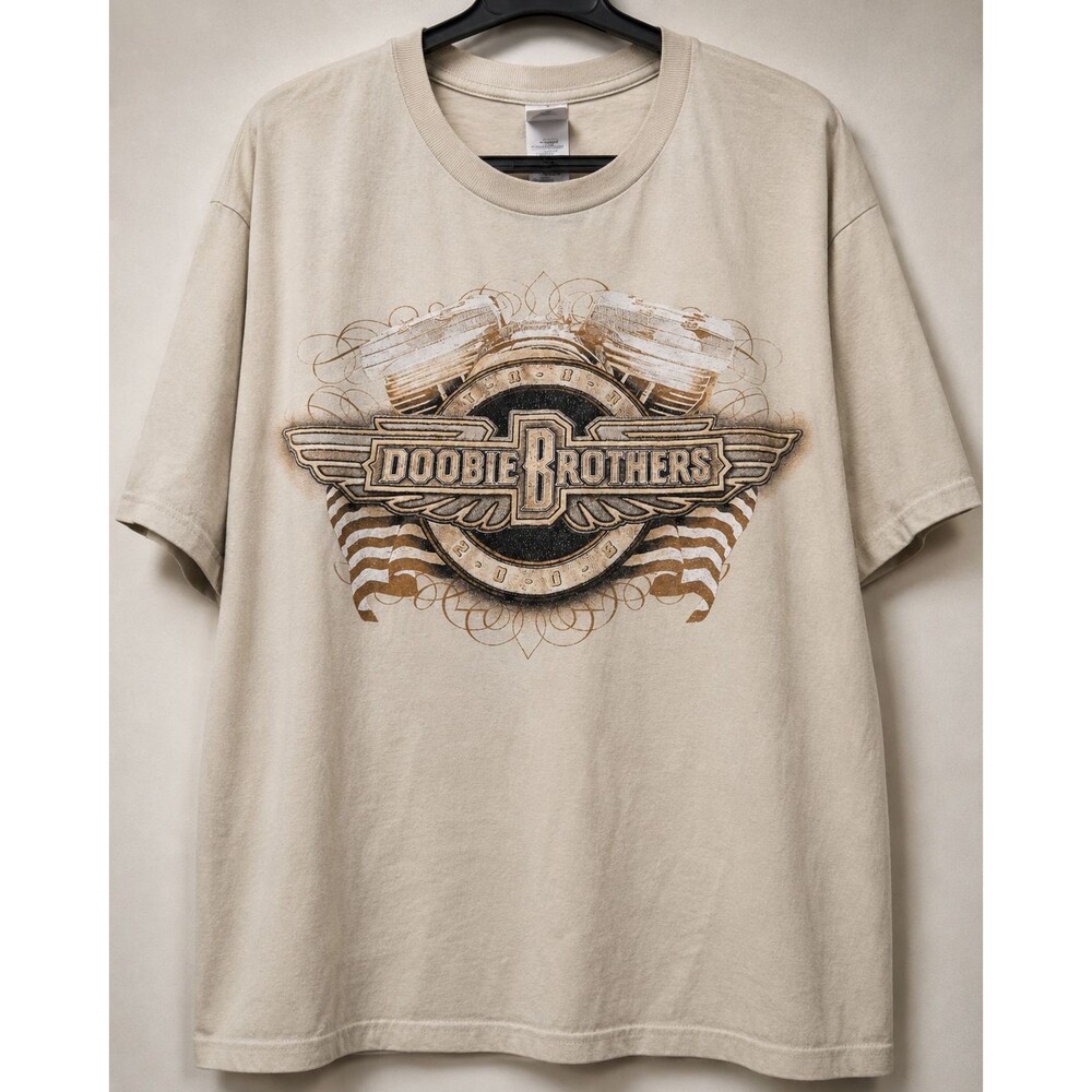 Doobie Brothers 2008 Tour T Shirt Mens 2XL Anvil Double Sided Rock Band Tee